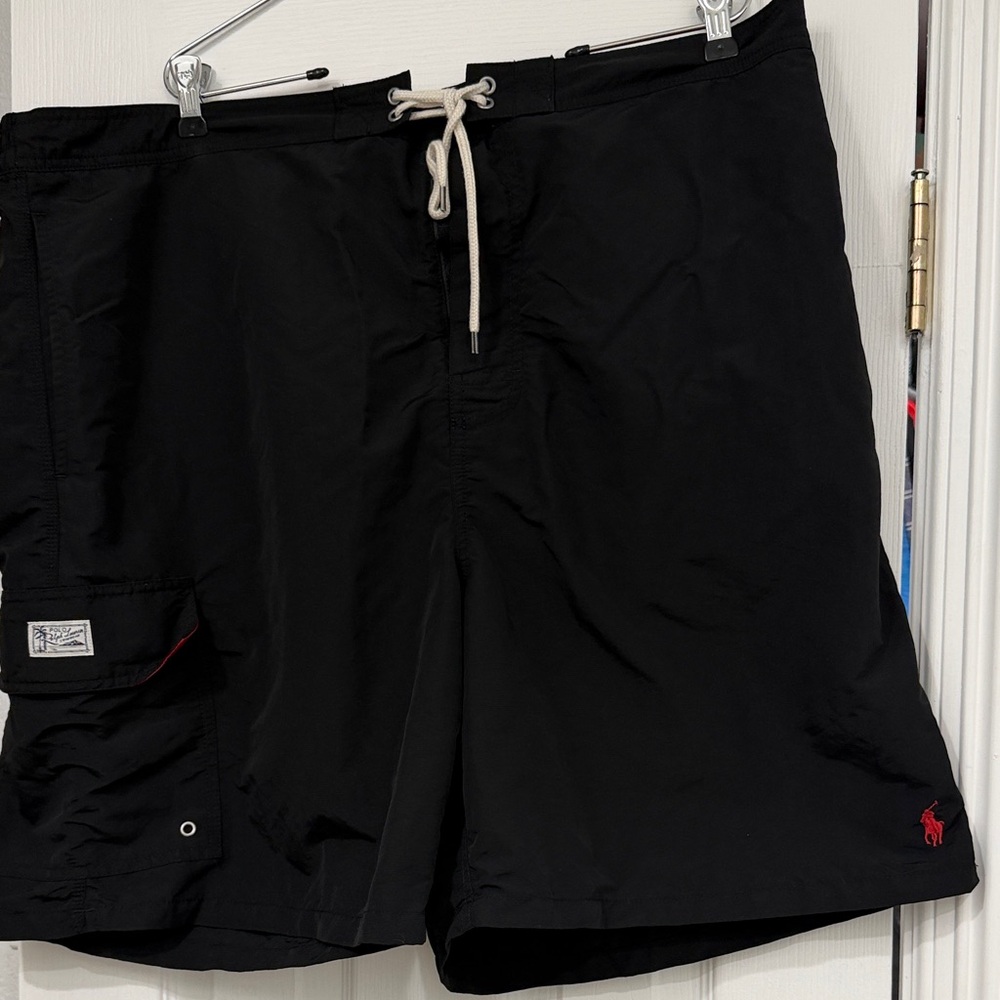 Ralph Lauren Red and Black Swim Shorts
